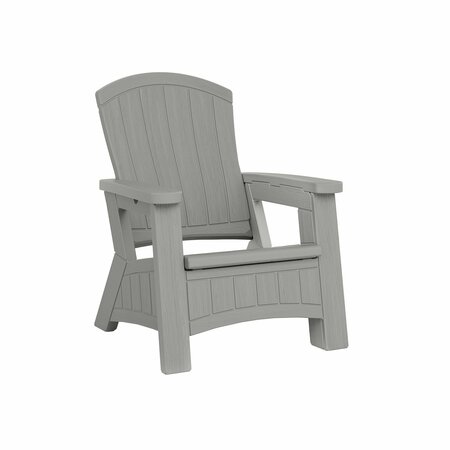 SUNCAST Elements Dove Gray Adirondack Chair with Storage BMAC1000DG